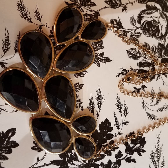 Large rhinestone necklace jlp20 - Picture 5 of 5